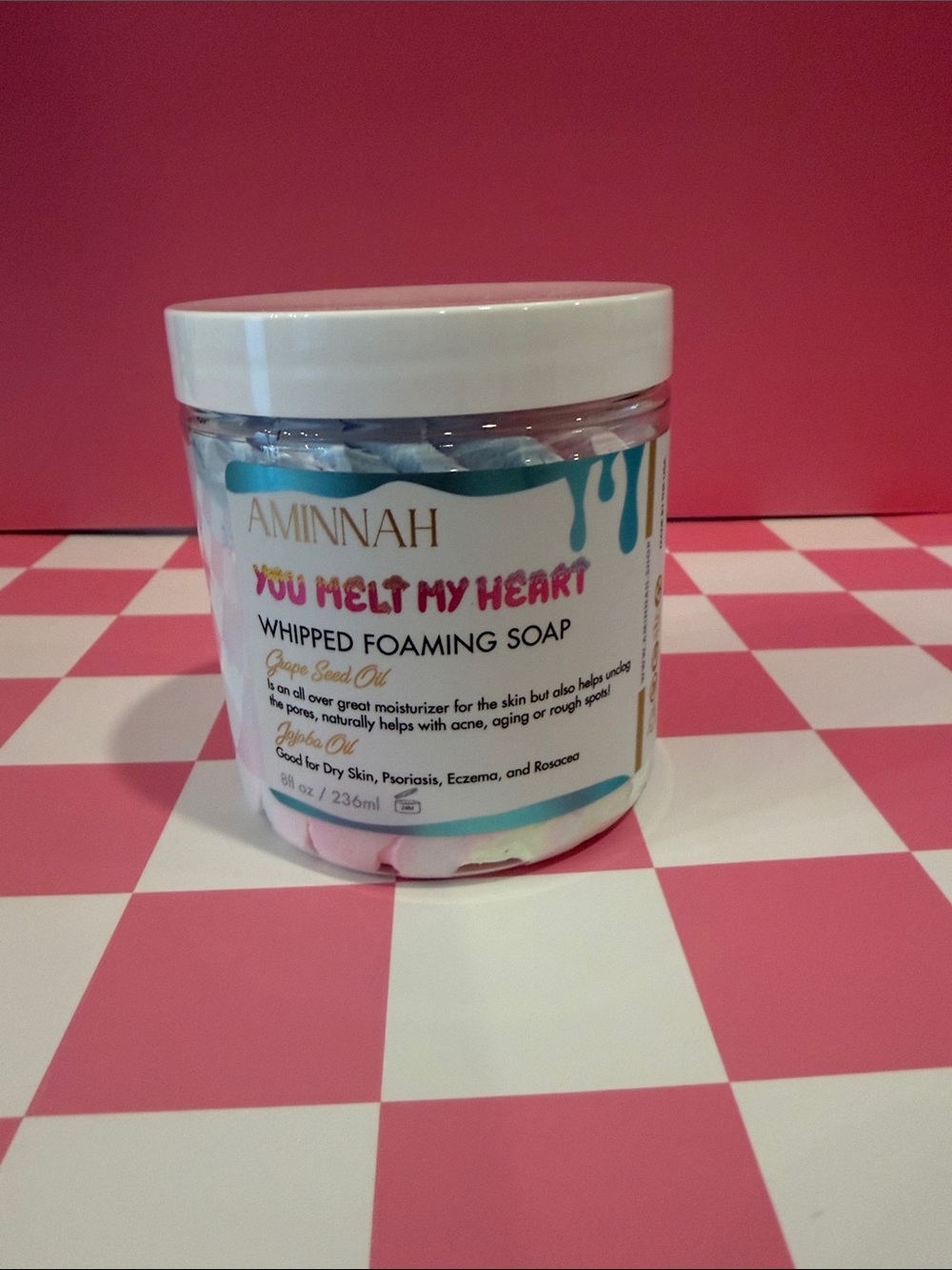 Aminnah You Melt My Heart Whipped Foaming Soap - Pink/Multicolor